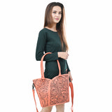 ADBG1473 Tote Hand Tooled Genuine Western Leather Women Bag