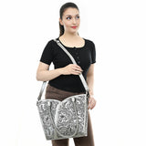 ADBG1473 Tote Hand Tooled Genuine Western Leather Women Bag