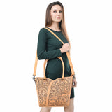 ADBG1473 Tote Hand Tooled Genuine Western Leather Women Bag