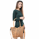 ADBG1473 Tote Hand Tooled Genuine Western Leather Women Bag