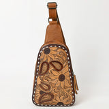 ADBG1481 Sling Hand Tooled Genuine Western Leather Women Bag