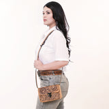 ADBGZ859 Crossbody  Hand Tooled Genuine Leather women bag western handbag purse