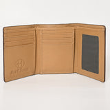 BEBGM178-Western Leather Trifold Wallet