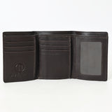 BEBGM183-Western Leather Trifold Wallet