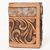 BEBGM184-Western Leather Trifold Wallet