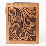 BEBGM184-Western Leather Trifold Wallet