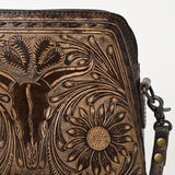 ADBG769 Wallet Hand Tooled Genuine Western Leather Women Bag