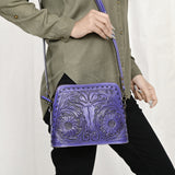 ADBG769 Wallet Hand Tooled Genuine Western Leather Women Bag