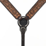 BER422-Western Leather Breast Collar