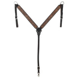 BER422-Western Leather Breast Collar