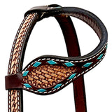 BER437-Western Leather One Ear Headstall