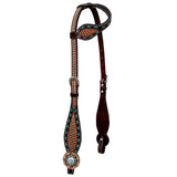 BER437-Western Leather One Ear Headstall