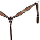 BER437-Western Leather Breast Collar