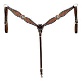 BER437-Western Leather Breast Collar