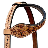 BER408-Western Leather One Ear Headstall