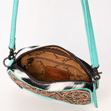 ADBG1528 Crossbody Hand Tooled  Hair On Genuine Western Leather Women Bag