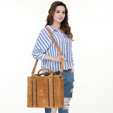 ADBGA605-Tote Genuine Western Suede Leather women bag