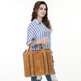 ADBGA605-Tote Genuine Western Suede Leather women bag