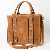 ADBGA605-Tote Genuine Western Suede Leather women bag