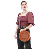 ADBG1549 Canteen Genuine Western Suede Leather women bag