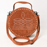 ADBG1549 Canteen Genuine Western Suede Leather women bag