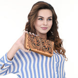 ADBGA629-Wristlet Genuine Western Leather Women Bag