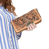 ADBGA629-Wristlet Genuine Western Leather Women Bag