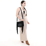 ADBG1572 Crossbody Genuine Western Suede Leather women bag