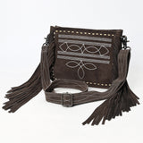 ADBG1572 Crossbody Genuine Western Suede Leather women bag