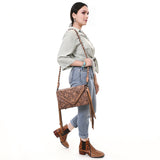 ADBG1581 Crossbody Hand Tooled Genuine Western Leather Women Bag