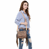 ADBG1583 Clutch Hand Tooled Genuine Western Leather Women Bag