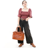 ADBG1585 Duffel Genuine western Suede Leather women bag