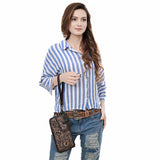 ADBGZ895 Wristlet Genuine Western Leather Women Bag