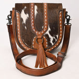 ADBG1610 Crossbody Hand Tooled Hair On Genuine Leather Women Bag