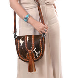 ADBG1610 Crossbody Hand Tooled Hair On Genuine Leather Women Bag