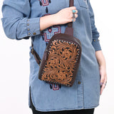 ADBGA661 Sling Hand Tooled Genuine Western Leather Women Bag