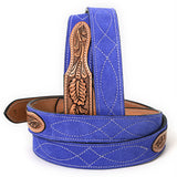 ADBLF329 Beautifully Hand Tooled Genuine American Suede Leather Belt Men and Women