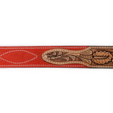 ADBLF330 Beautifully Hand Tooled Genuine American Suede Leather Belt Men and Women