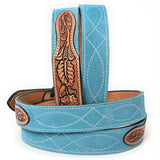 ADBLF331 Beautifully Hand Tooled Genuine American Suede Leather Belt Men and Women