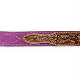 ADBLF332 Beautifully Hand Tooled Genuine American Suede Leather Belt Men and Women