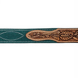 ADBLF333 Beautifully Hand Tooled Genuine American Suede Leather Belt Men and Women