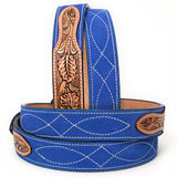 ADBLF334 Beautifully Hand Tooled Genuine American Suede Leather Belt Men and Women