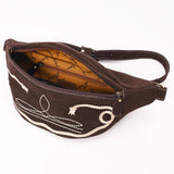 ADBGA668 Fanny Pack  Genuine Western Leather Women Bag