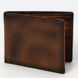 OHM120B Genuine Western Leather Bifold Wallet