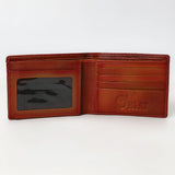 OHM120C Genuine Western Leather Bifold Wallet