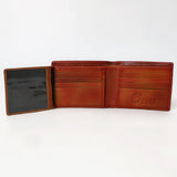 OHM120C Genuine Western Leather Bifold Wallet