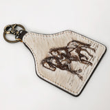 ADKRM118 Hair On Genuine Leather Keyring