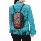 ADBGA680 Backpack Hand Tooled Genuine Western Leather Women Bag