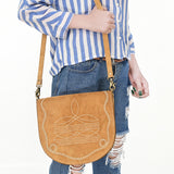 ADBGA684 Crossbody Genuine Western Suede Leather women bag