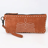 ADBG1652 Wristlet Suede Genuine Western Leather Women Bag